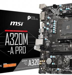 MSI A320M-A PRO AMD A320 3200 MHz (OC) DDR4 Soket AM4 mATX Anakart